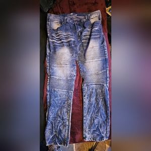 Red Ape Bleached Blue Jeans, size 38 x 32